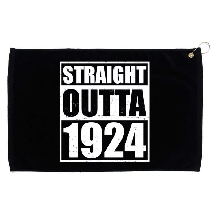 Straight Outta 1924 100th Birthday Grommeted Golf Towel