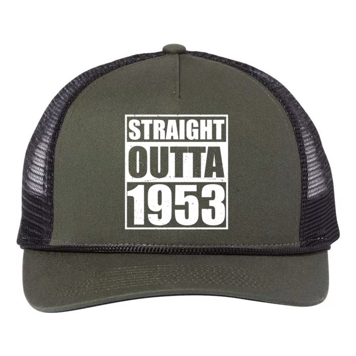 Straight Outta 1953 70th Birthday Retro Rope Trucker Hat Cap