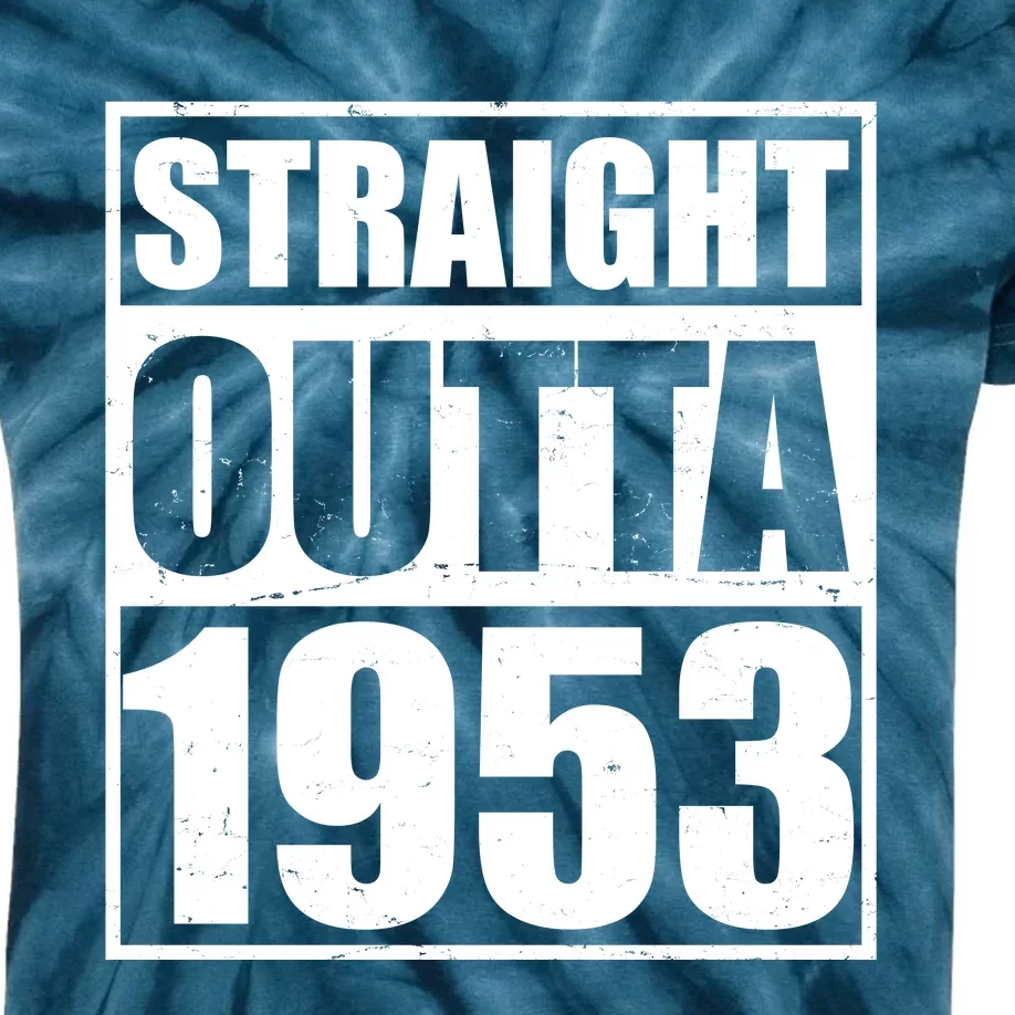 Straight Outta 1953 70th Birthday Kids Tie-Dye T-Shirt