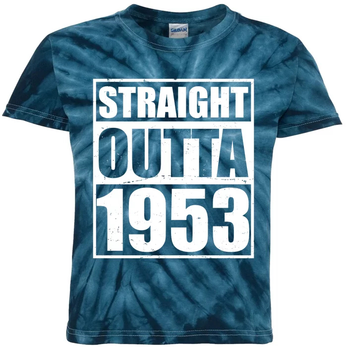 Straight Outta 1953 70th Birthday Kids Tie-Dye T-Shirt