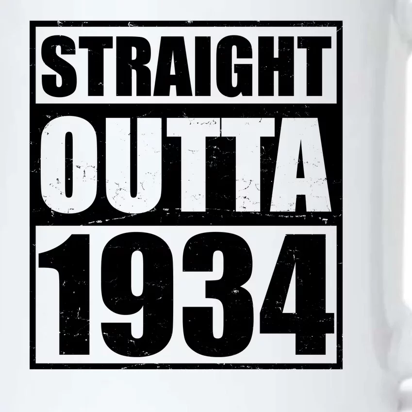 Straight Outta 1934 90th Birthday Black Color Changing Mug