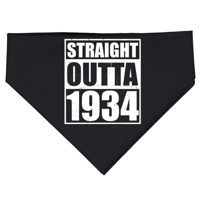 Straight Outta 1934 90th Birthday USA-Made Doggie Bandana