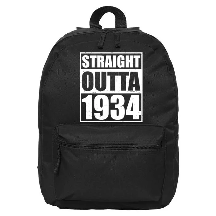 Straight Outta 1934 90th Birthday 16 in Basic Backpack