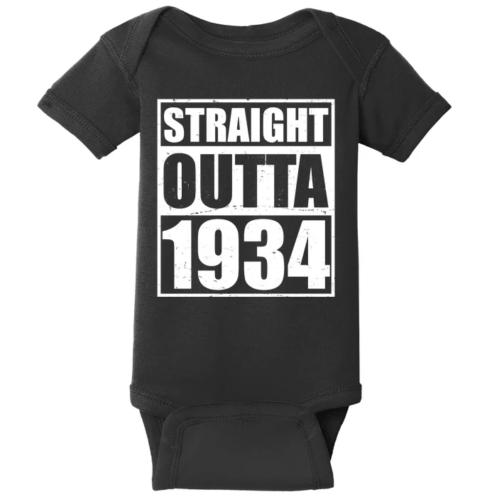 Straight Outta 1934 90th Birthday Baby Bodysuit