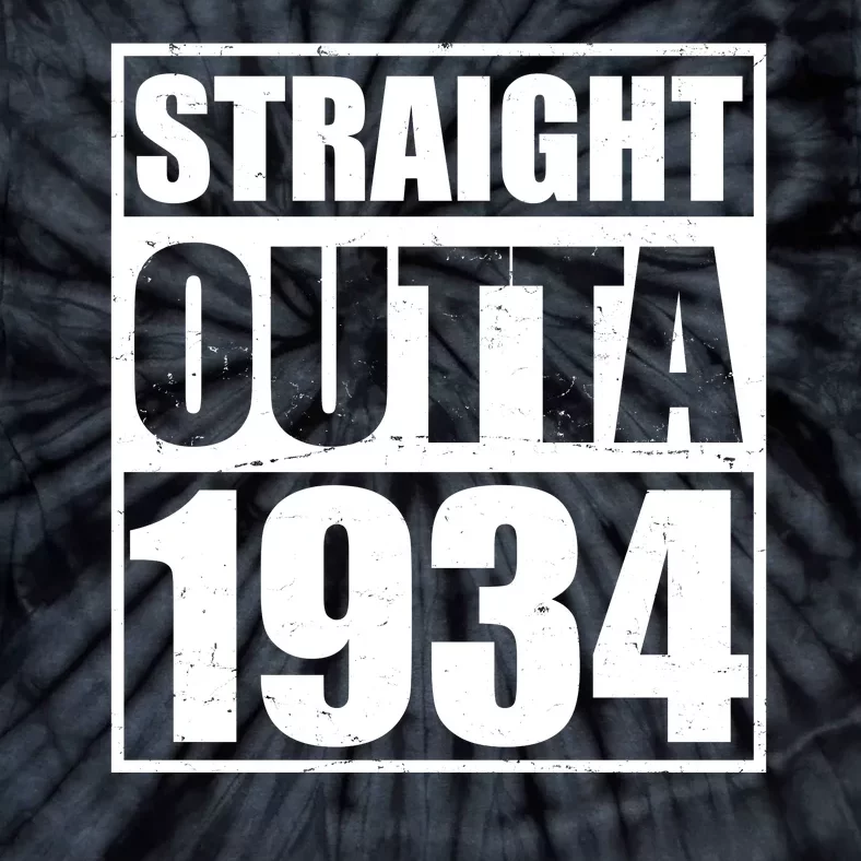 Straight Outta 1934 90th Birthday Tie-Dye T-Shirt