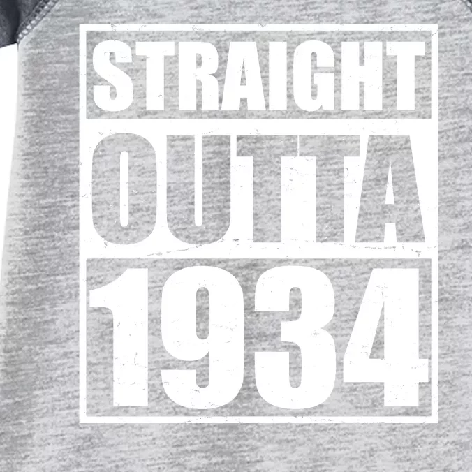 Straight Outta 1934 90th Birthday Infant Baby Jersey Bodysuit