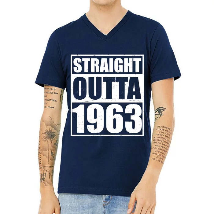 Straight Outta 1963 60th Birthday V-Neck T-Shirt