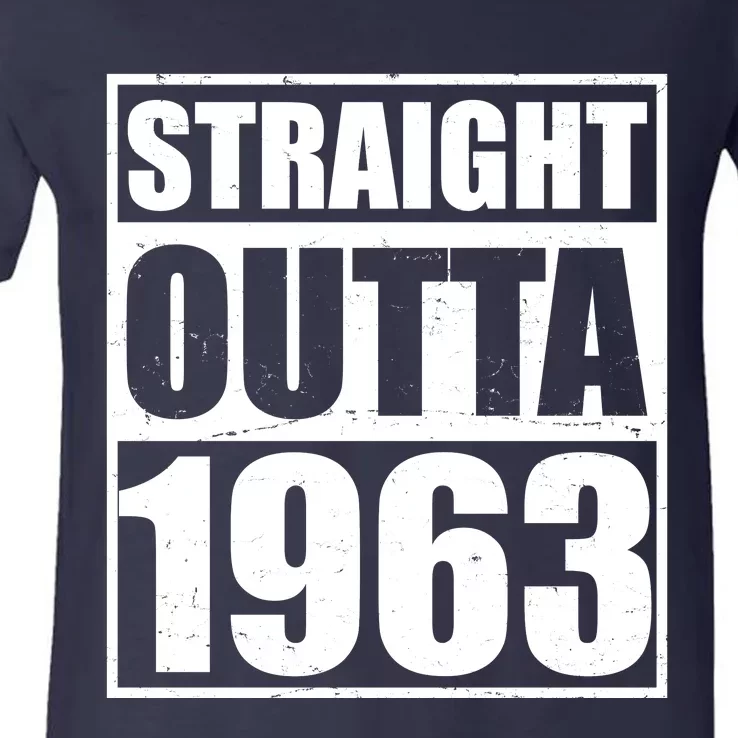 Straight Outta 1963 60th Birthday V-Neck T-Shirt