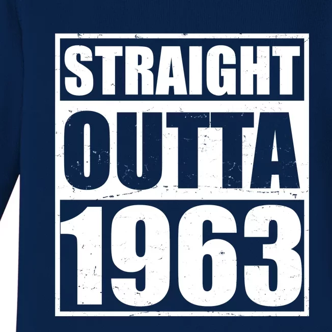 Straight Outta 1963 60th Birthday Baby Long Sleeve Bodysuit