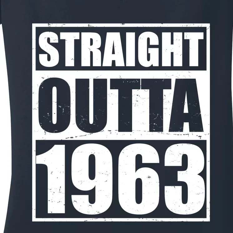 Straight Outta 1963 60th Birthday Women's V-Neck T-Shirt