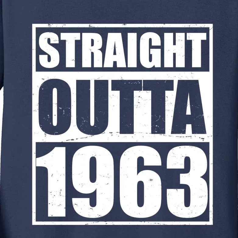 Straight Outta 1963 60th Birthday Kids Long Sleeve Shirt