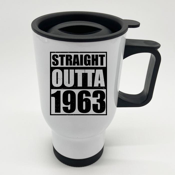 Straight Outta 1963 60th Birthday Front & Back Stainless Steel Travel Mug