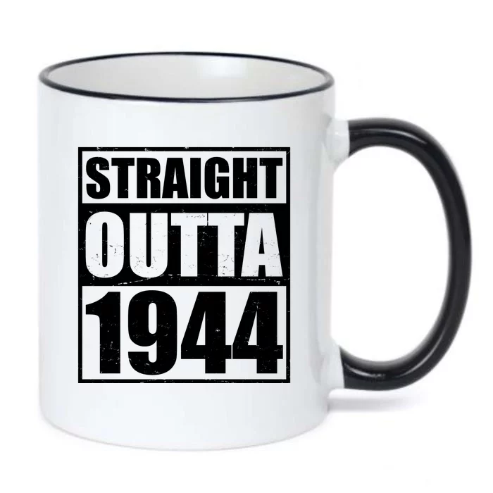 Straight Outta 1944 80th Birthday Black Color Changing Mug