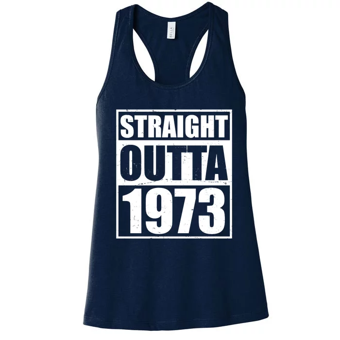 Straight Outta 1973 50th Birthday Women's Racerback Tank