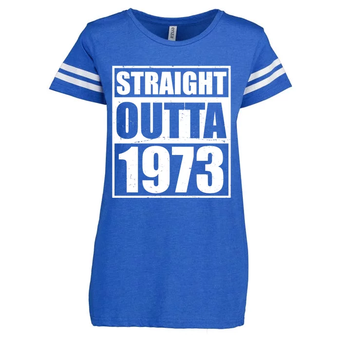 Straight Outta 1973 50th Birthday Enza Ladies Jersey Football T-Shirt