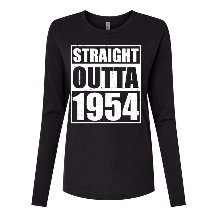 Straight Outta 1954 70th Birthday Womens Cotton Relaxed Long Sleeve T-Shirt