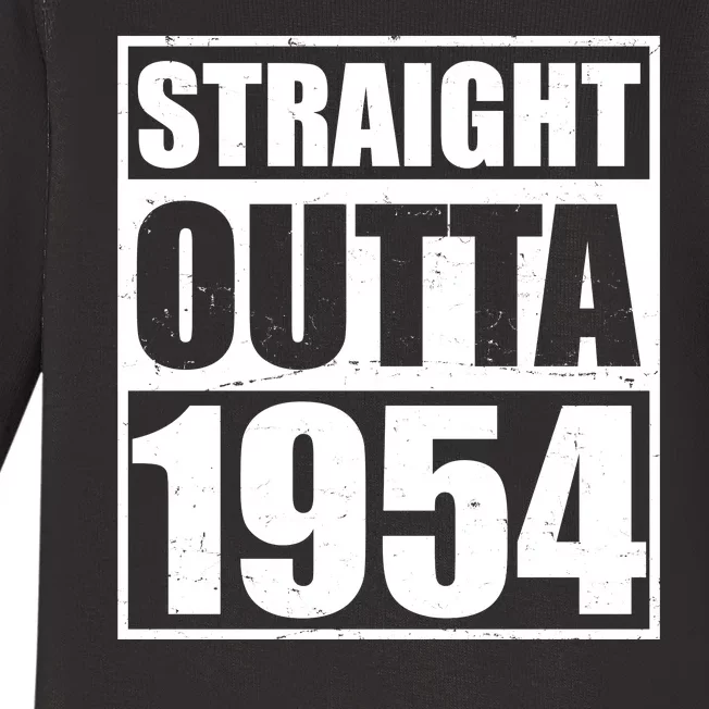 Straight Outta 1954 70th Birthday Baby Long Sleeve Bodysuit