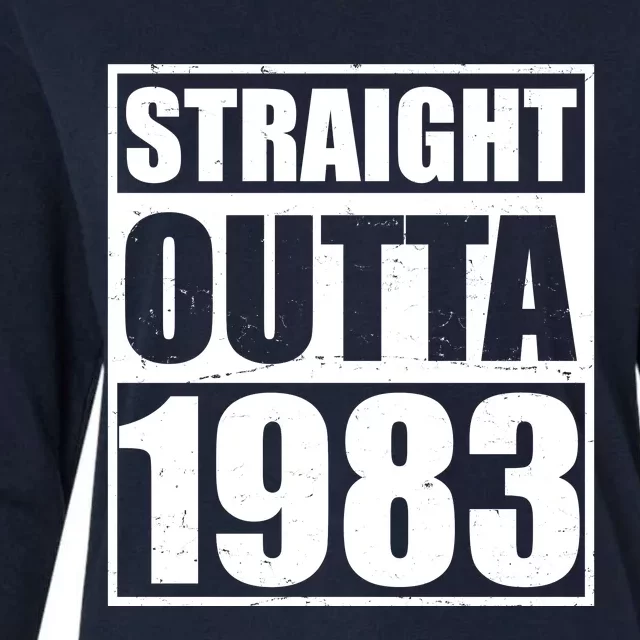 Straight Outta 1983 40th Birthday Womens Cotton Relaxed Long Sleeve T-Shirt