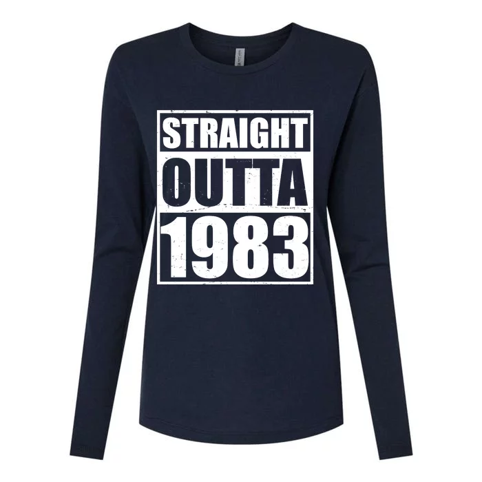 Straight Outta 1983 40th Birthday Womens Cotton Relaxed Long Sleeve T-Shirt