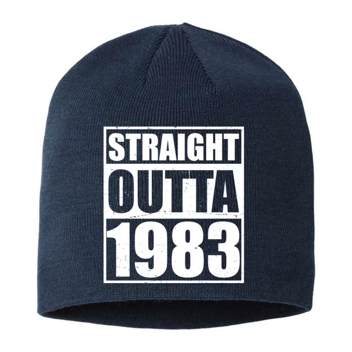 Straight Outta 1983 40th Birthday 8 1/2in Sustainable Knit Beanie