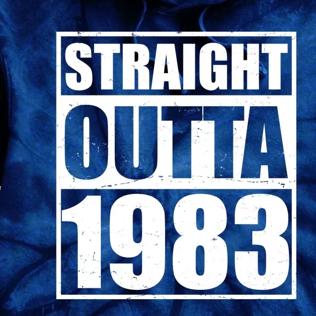 Straight Outta 1983 40th Birthday Tie Dye Hoodie