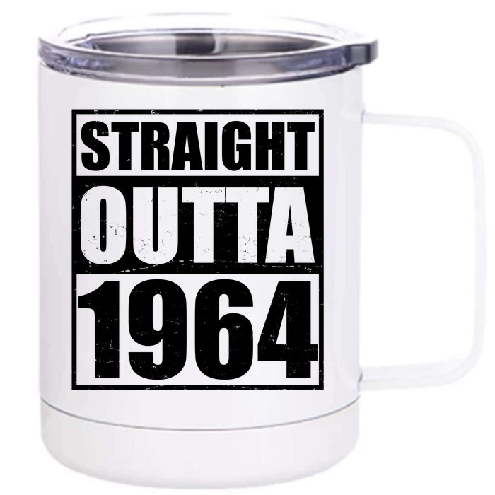 Straight Outta 1964 60th Birthday Front & Back 12oz Stainless Steel Tumbler Cup