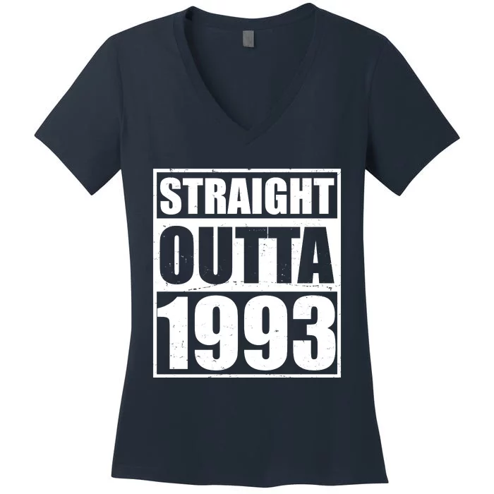 Straight Outta 1993 30th Birthday Women's V-Neck T-Shirt