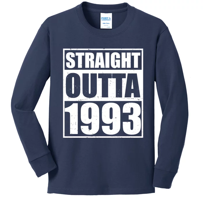 Straight Outta 1993 30th Birthday Kids Long Sleeve Shirt