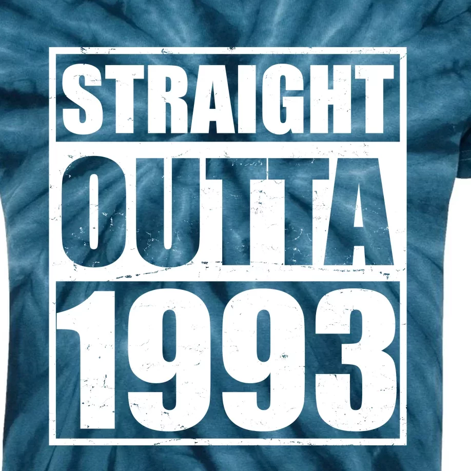 Straight Outta 1993 30th Birthday Kids Tie-Dye T-Shirt