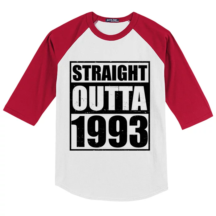 Straight Outta 1993 30th Birthday Kids Colorblock Raglan Jersey