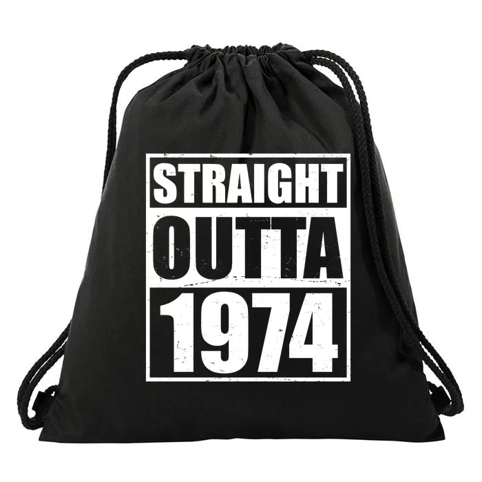 Straight Outta 1974 50th Birthday Drawstring Bag