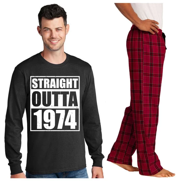 Straight Outta 1974 50th Birthday Long Sleeve Pajama Set