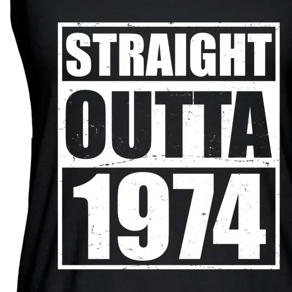 Straight Outta 1974 50th Birthday Ladies Essential Flowy Tank