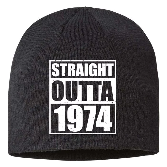 Straight Outta 1974 50th Birthday 8 1/2in Sustainable Knit Beanie