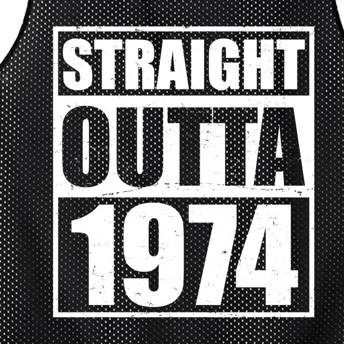 Straight Outta 1974 50th Birthday Mesh Reversible Basketball Jersey Tank