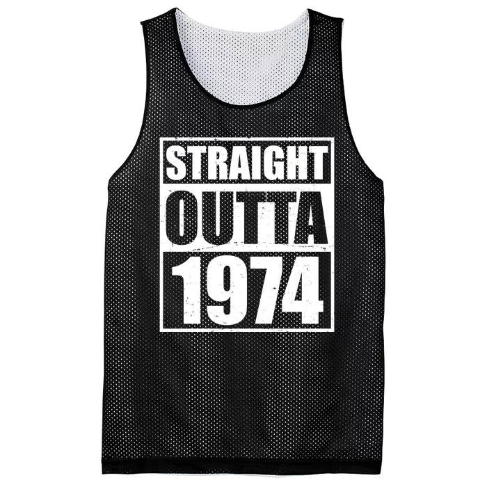 Straight Outta 1974 50th Birthday Mesh Reversible Basketball Jersey Tank