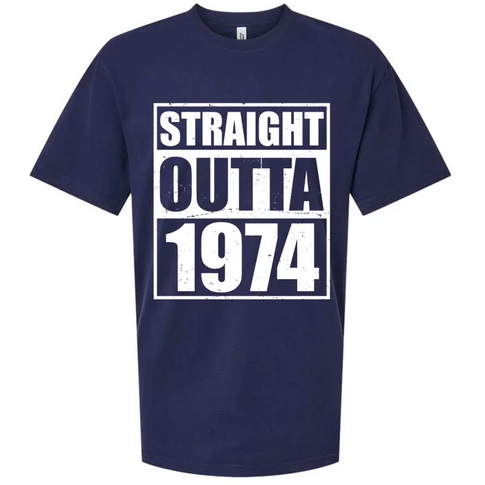 Straight Outta 1974 50th Birthday Sueded Cloud Jersey T-Shirt