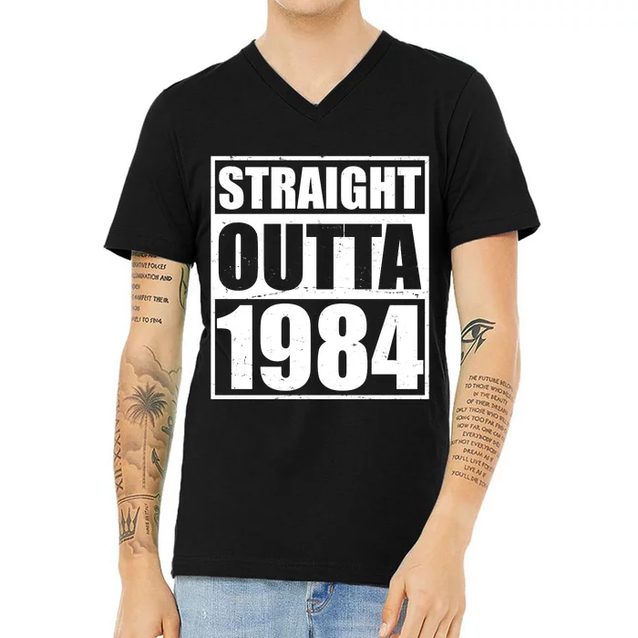 Straight Outta 1984 40th Birthday V-Neck T-Shirt