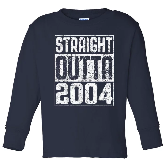 Straight Outta 2004 19th Birthday Shirt shirt Toddler Long Sleeve Shirt