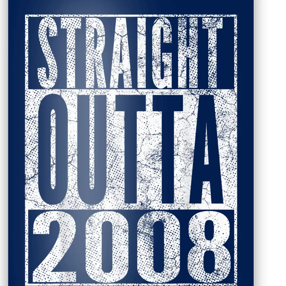 Straight Outta 2008 15th Birthday Present Gift 15 Years Old Poster