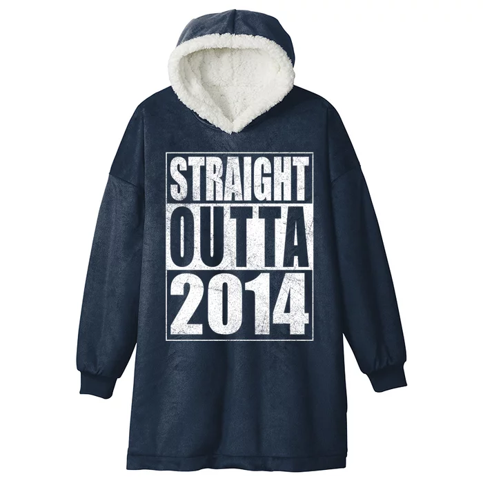 Straight Outta 2014 9 Years Old 9th Birthday Gift Hooded Wearable Blanket