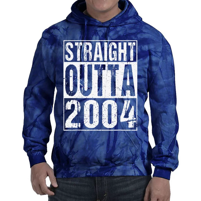 Straight Outta 2004 19th Bithday GIft 19 Years Old Birthday Tie Dye Hoodie