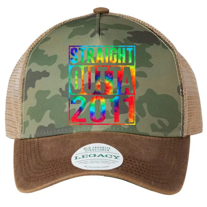 Straight Outta 2011 Dirty Thirty Funny 12th Birthday Gift Legacy Tie Dye Trucker Hat