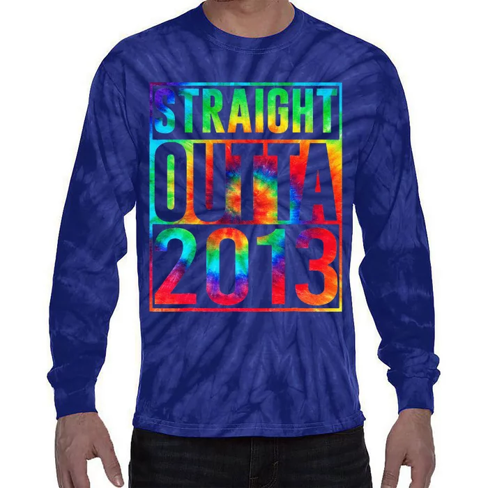 Straight Outta 2013 Dirty Thirty Funny 10th Birthday Gift Tie-Dye Long Sleeve Shirt