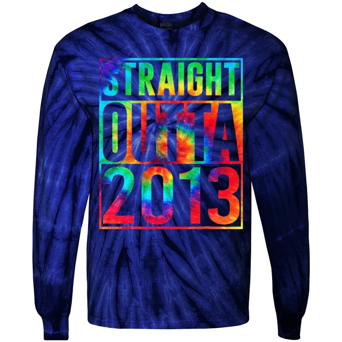 Straight Outta 2013 Dirty Thirty Funny 10th Birthday Gift Tie-Dye Long Sleeve Shirt