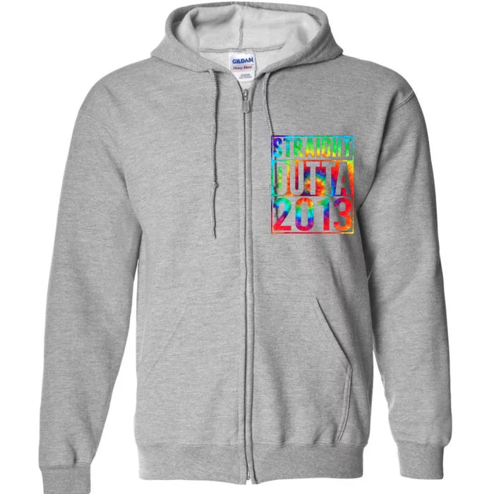 Straight Outta 2013 Dirty Thirty Funny 10th Birthday Gift Full Zip Hoodie