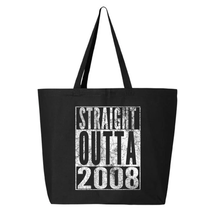 Straight Outta 2008 15th Birthday Gift 15 Years Old 25L Jumbo Tote