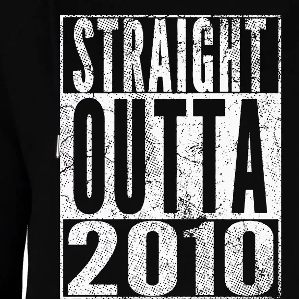 Straight Outta 2010 13th Birthday Gift 13 Years Old Kids Womens Funnel Neck Pullover Hood