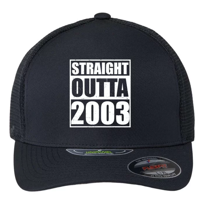 Straight Outta 2003 20th Birthday Flexfit Unipanel Trucker Cap