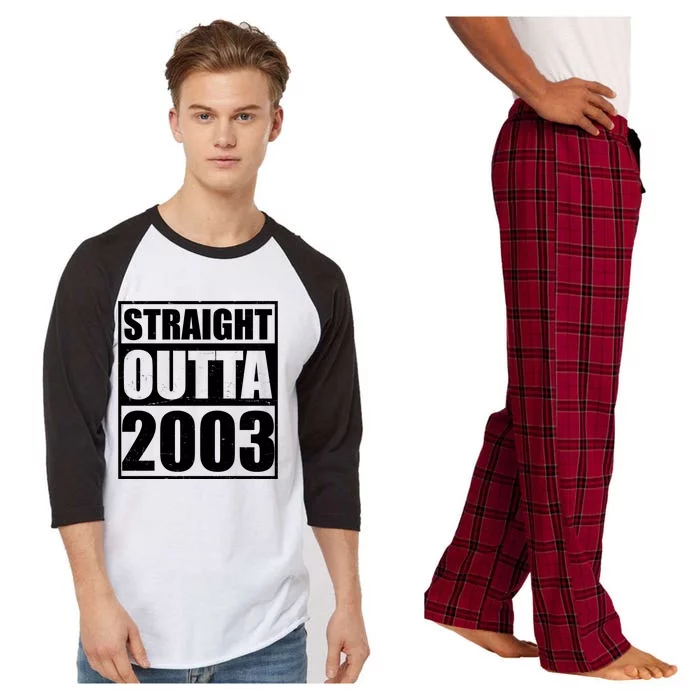 Straight Outta 2003 20th Birthday Raglan Sleeve Pajama Set